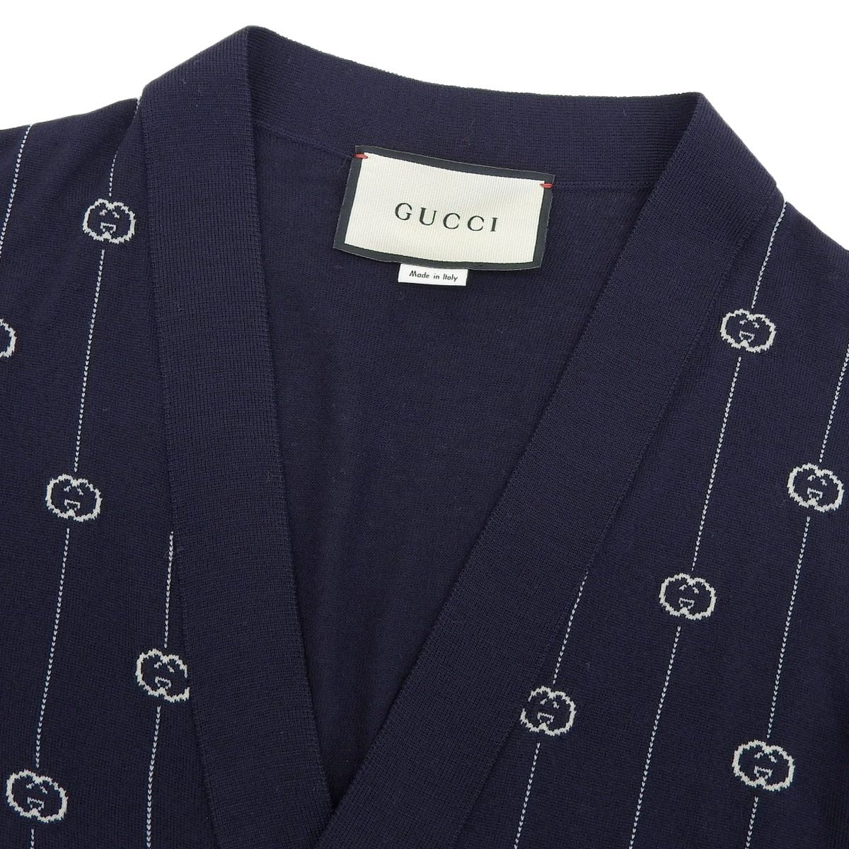 Gucci Wool Blend Cardigan 576901 Navy