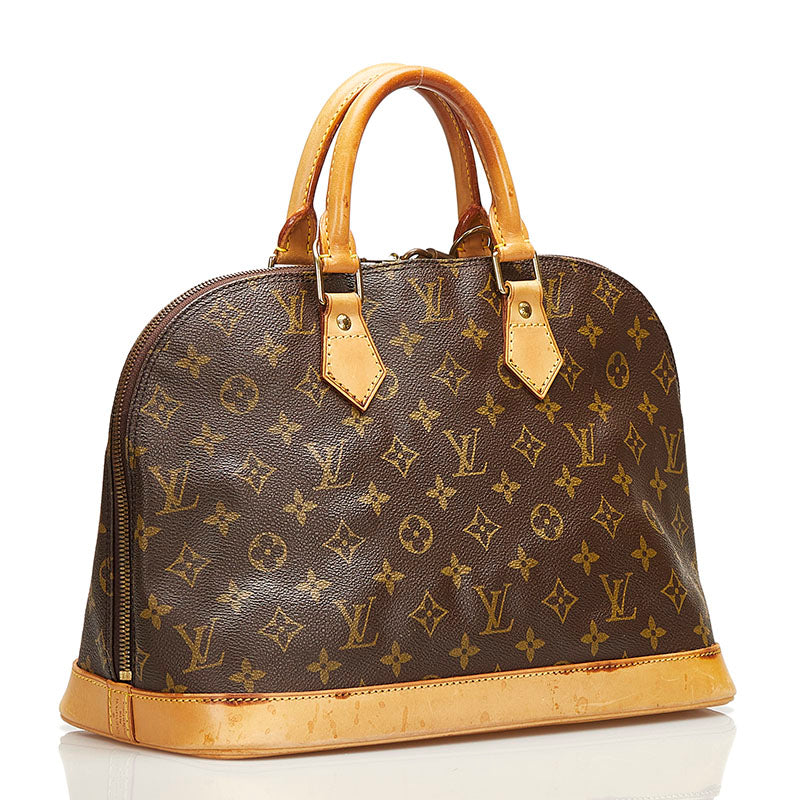 Louis Vuitton Monogram Alma Handbag M51130 Brown PVC Leather in Good Condition