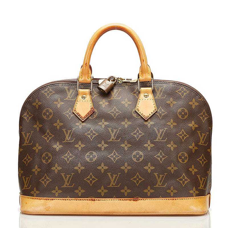 Louis Vuitton Monogram Alma Handbag M51130 Brown PVC Leather in Good Condition