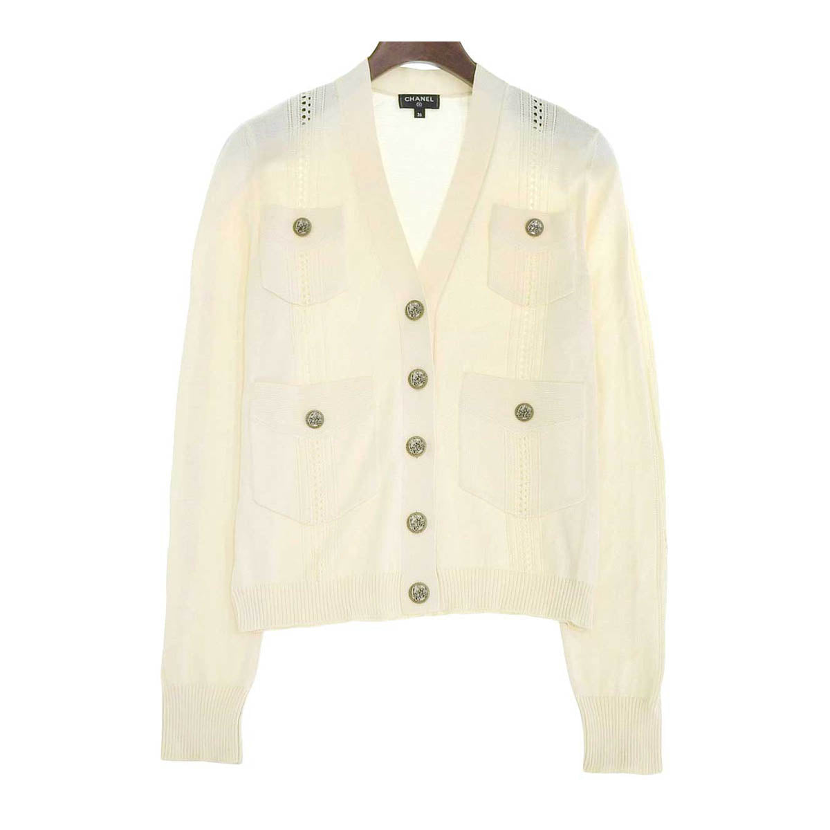 Chanel Ivory Knit Cardigan