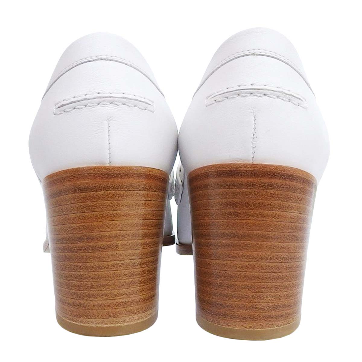 Hermes White Pumps