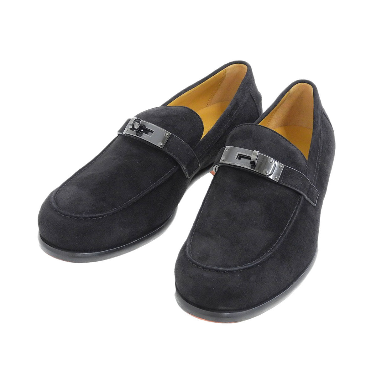 Hermes Suede Moccasin Black