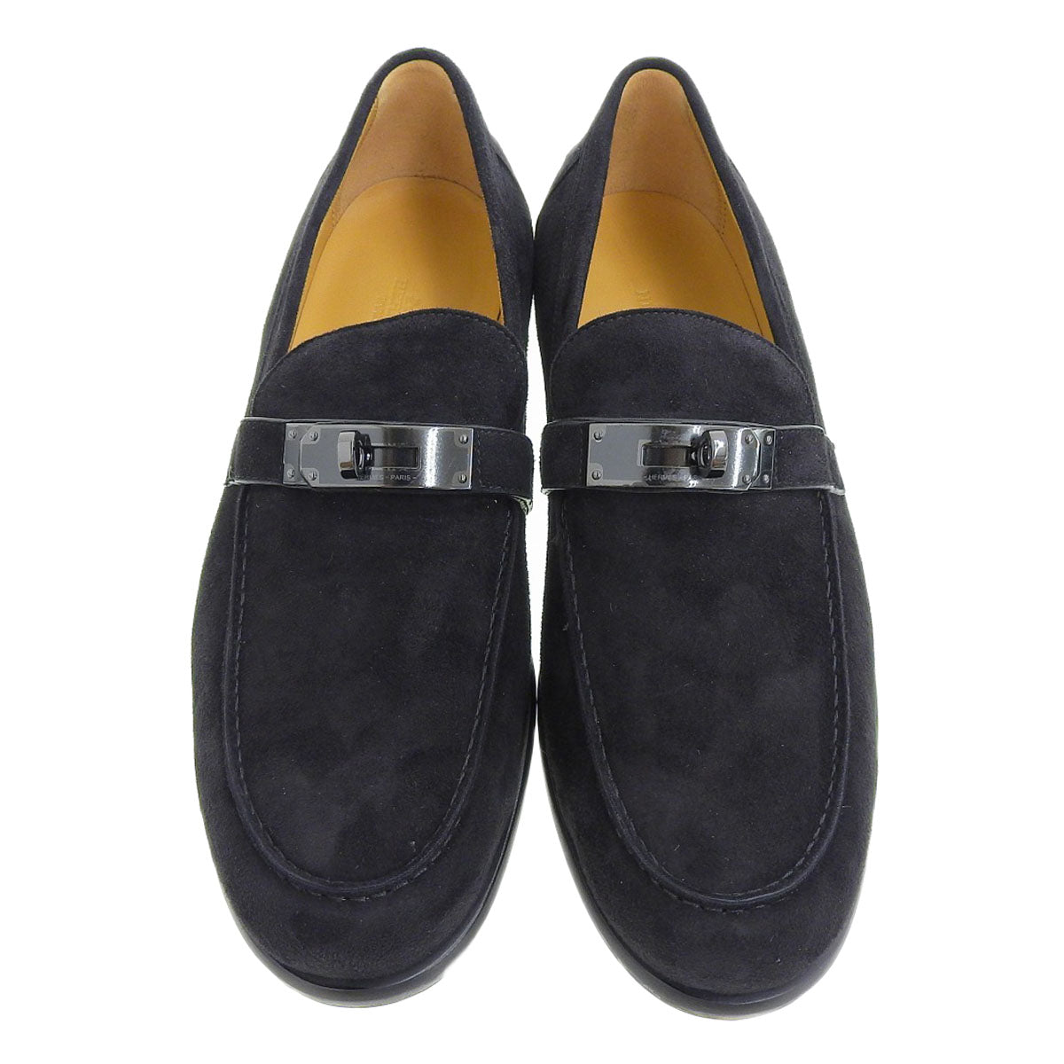 Hermes Suede Moccasin Black