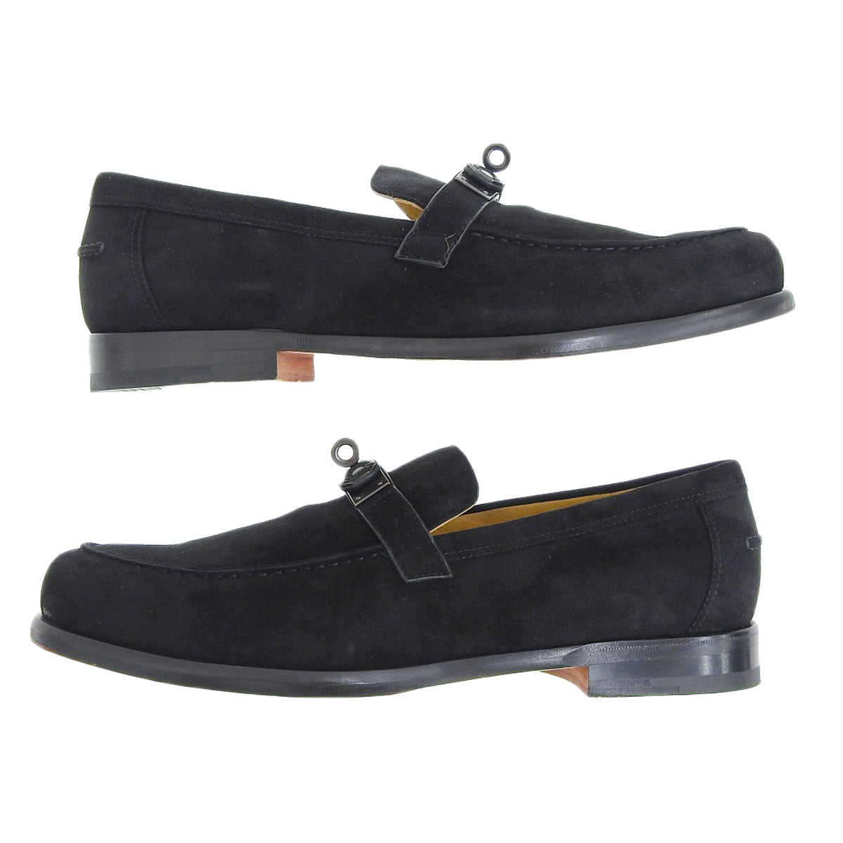 Hermes Suede Moccasin Black