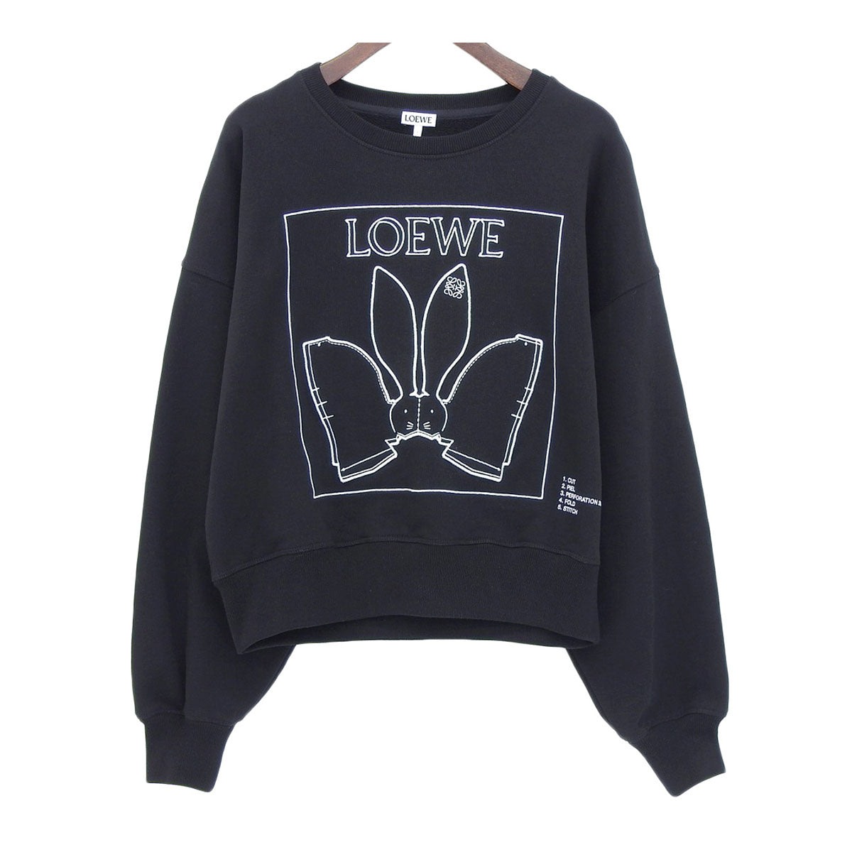 Loewe Embroidery Bunny Sweatshirt Black