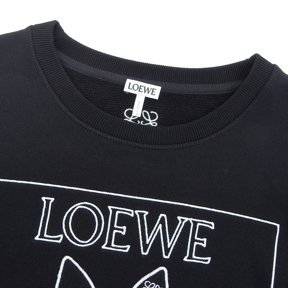 Loewe Embroidery Bunny Sweatshirt Black