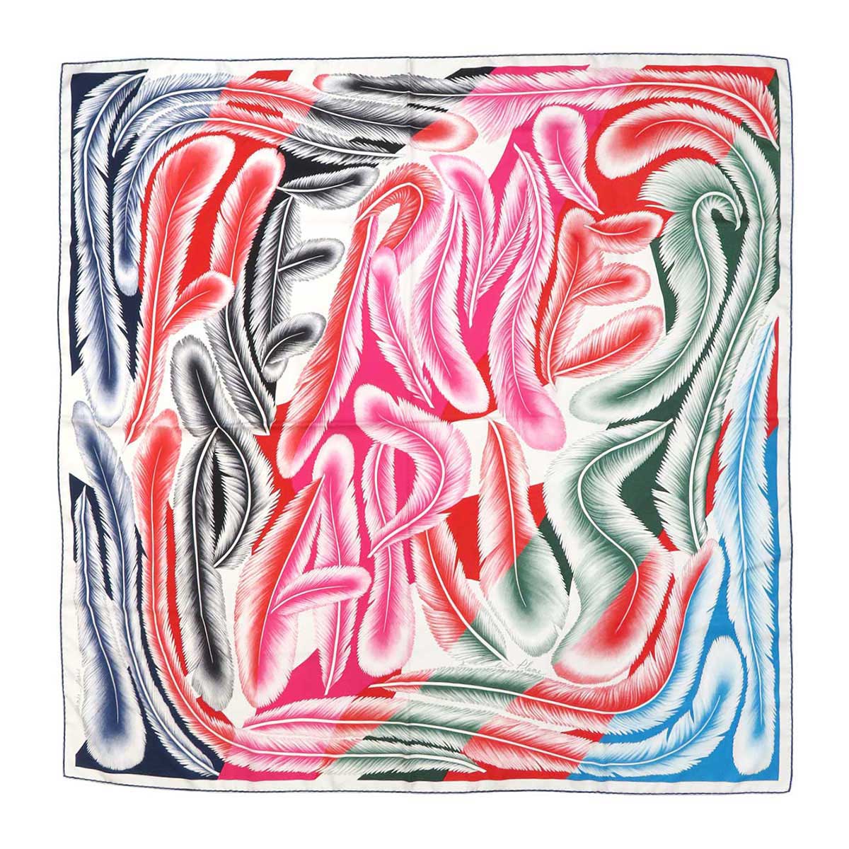 Hermes Scarf Red Green Blue Pink