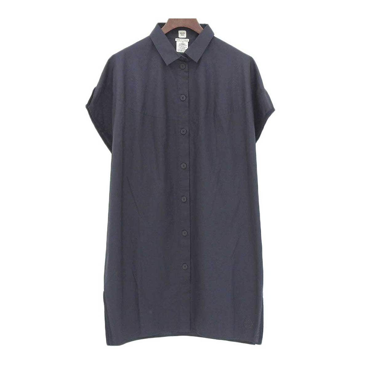 Hermes Navy Cotton Tunic Shirt