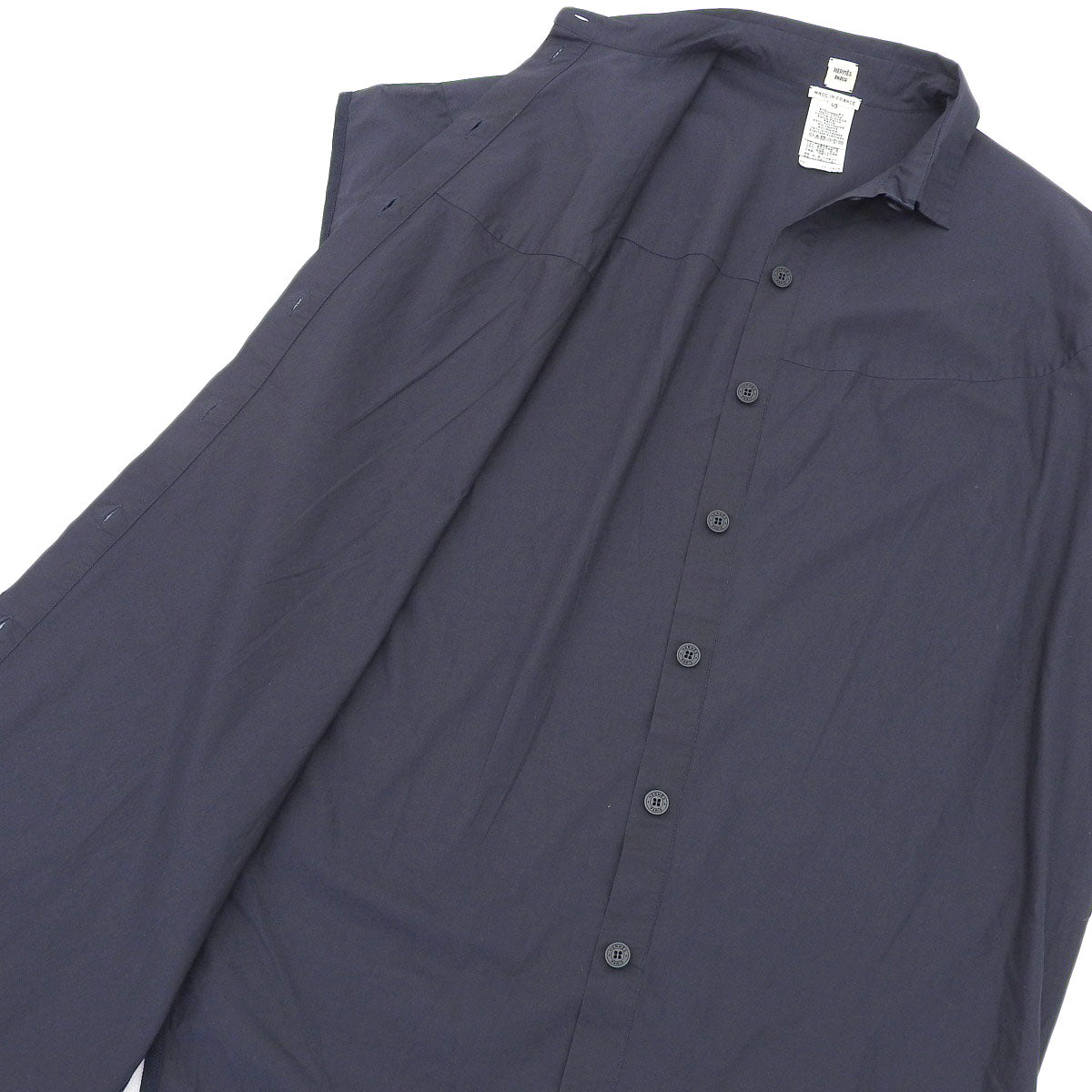 Hermes Navy Cotton Tunic Shirt