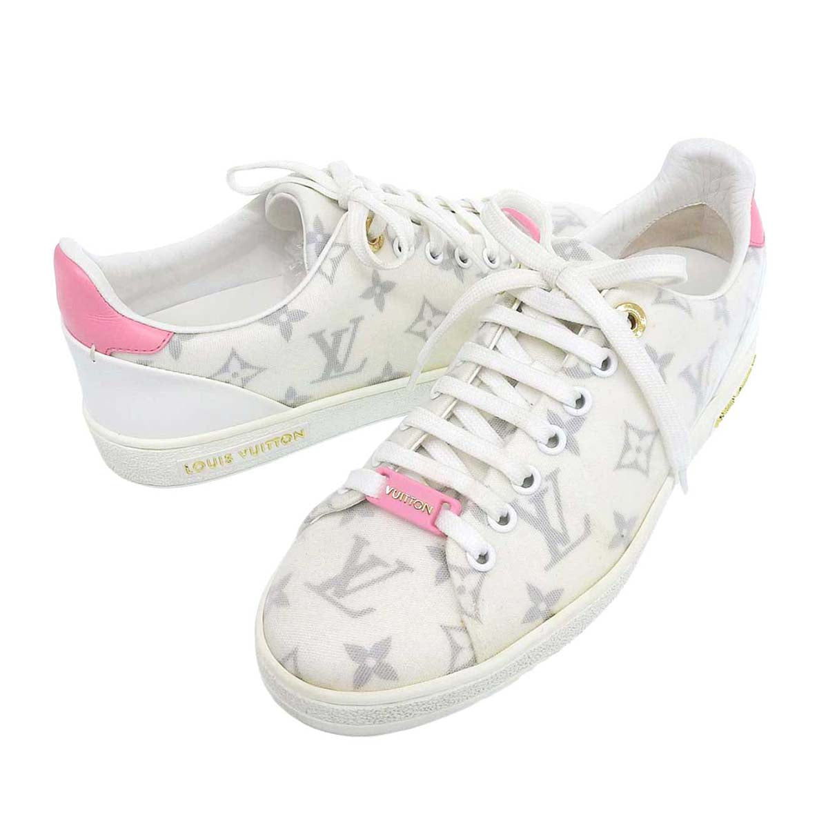 Louis Vuitton Monogram Sneakers White Pink