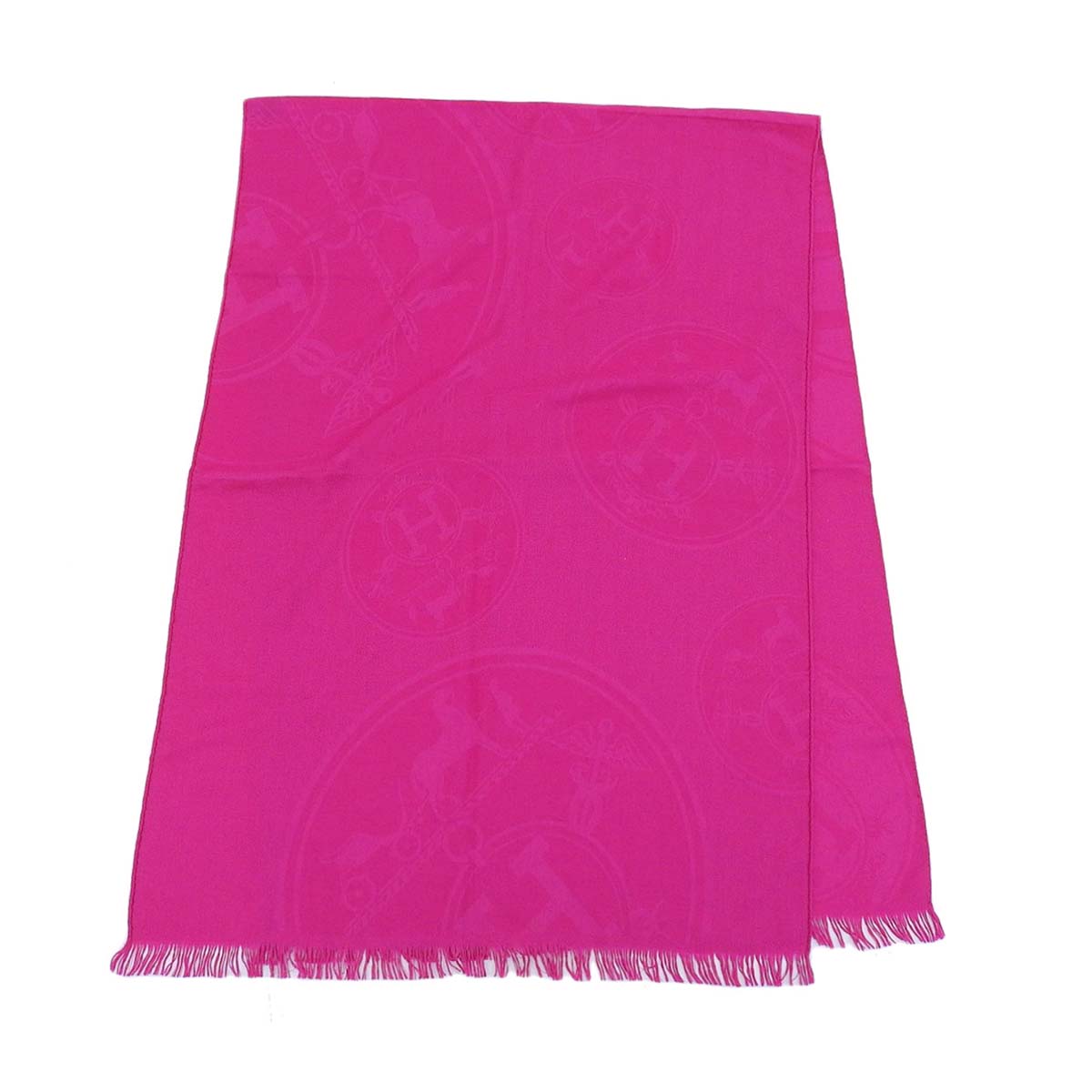 Hermes Magenta Cashmere Silk Stole