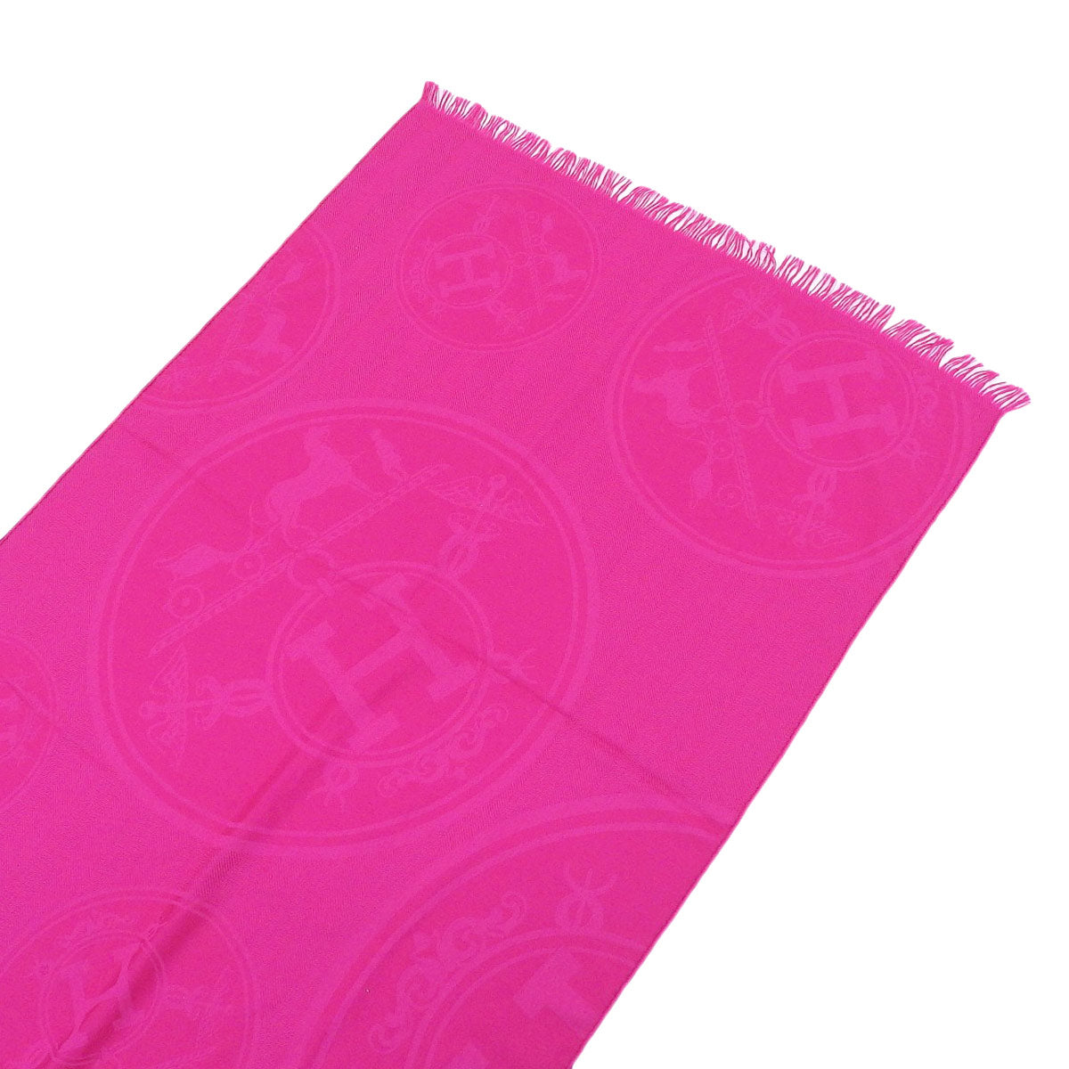 Hermes Magenta Cashmere Silk Stole