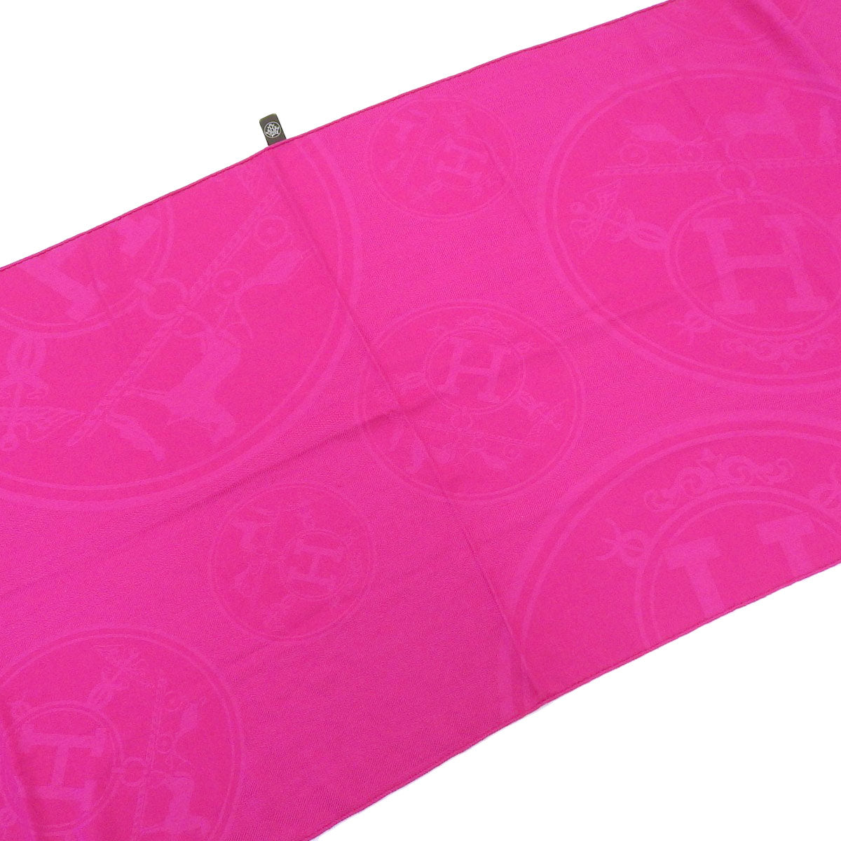 Hermes Magenta Cashmere Silk Stole