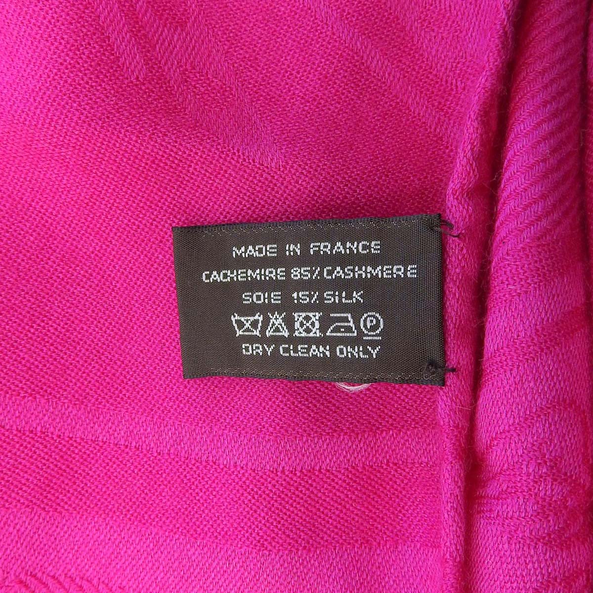 Hermes Magenta Cashmere Silk Stole