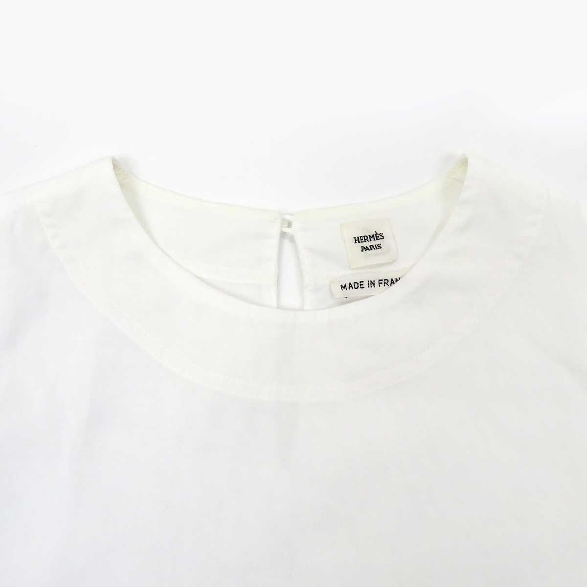 Hermes White Cotton Blouse T-Shirt