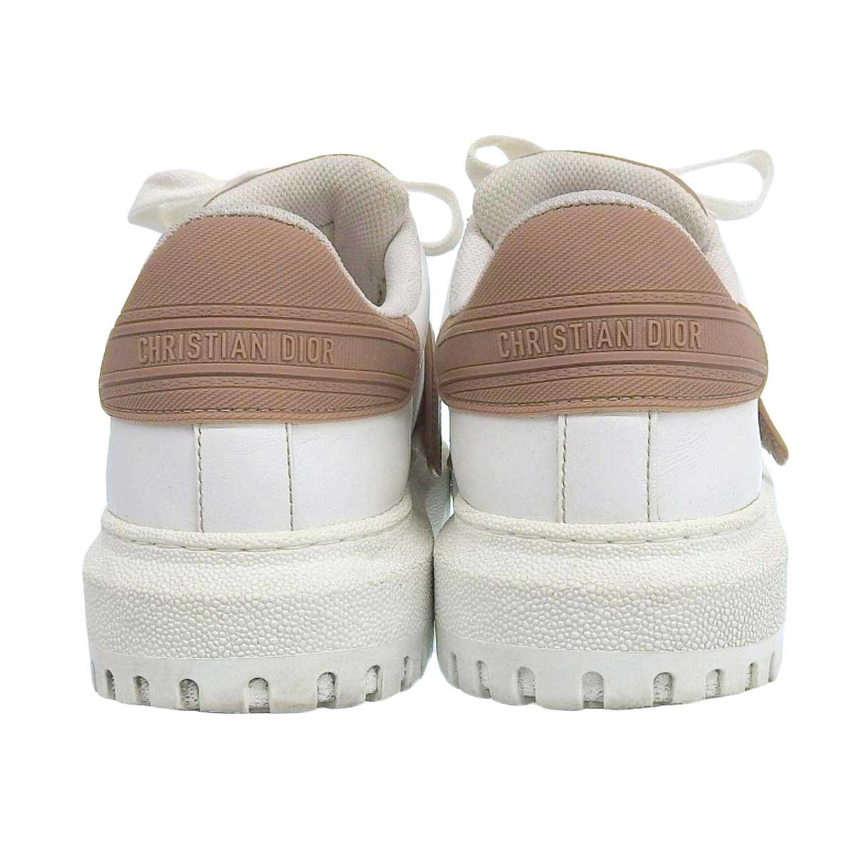 Dior Leather Low-Top Sneakers White Beige