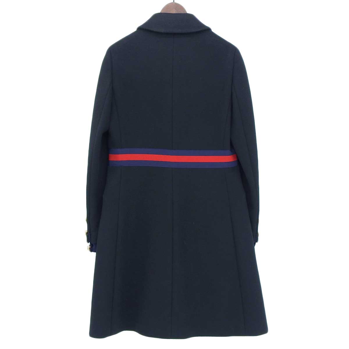 Gucci Wool Coat with Bow Tie 448610