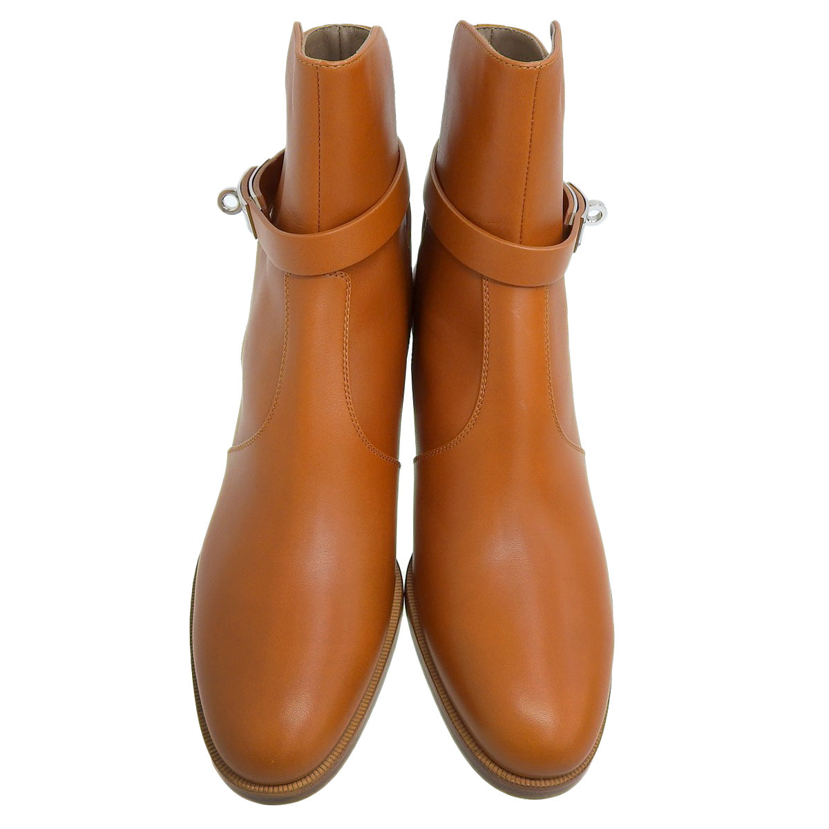 Hermes Leather Short Boots Brown