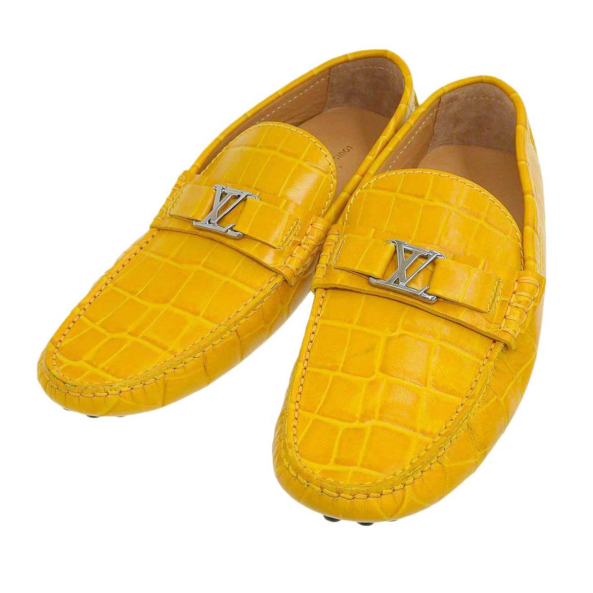 Louis Vuitton Yellow Leather Loafers