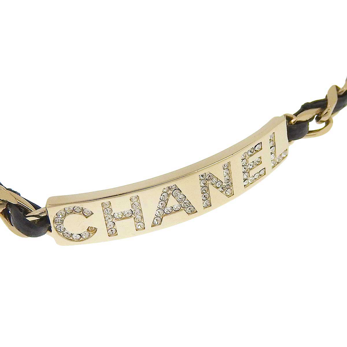 Chanel GP Leather Chain Bracelet 46628