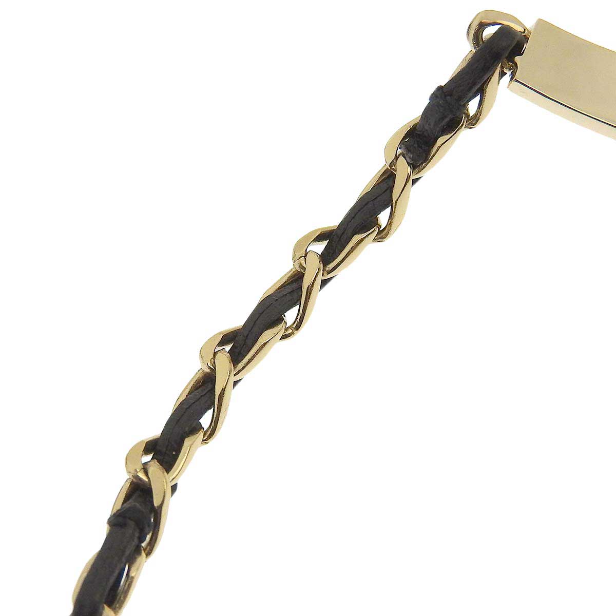 Chanel GP Leather Chain Bracelet 46628