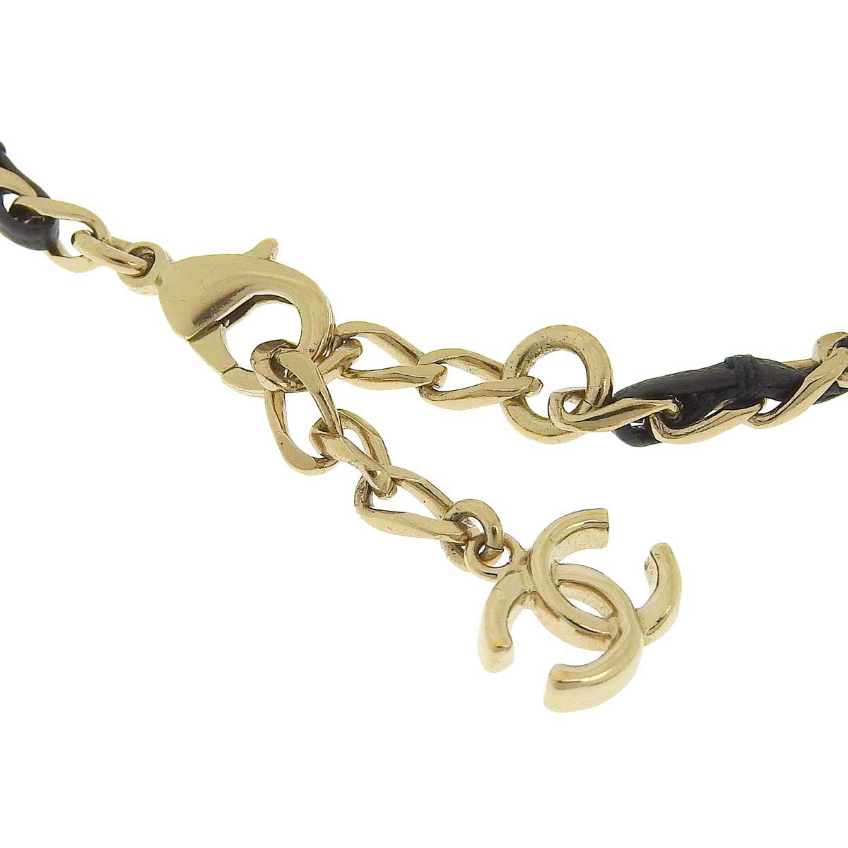 Chanel GP Leather Chain Bracelet 46628