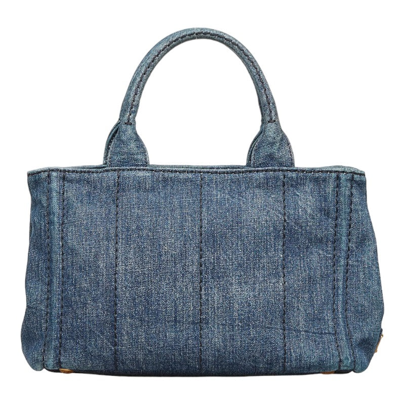 Prada Denim Mini Canapa Handbag B2439G in Very Good Condition