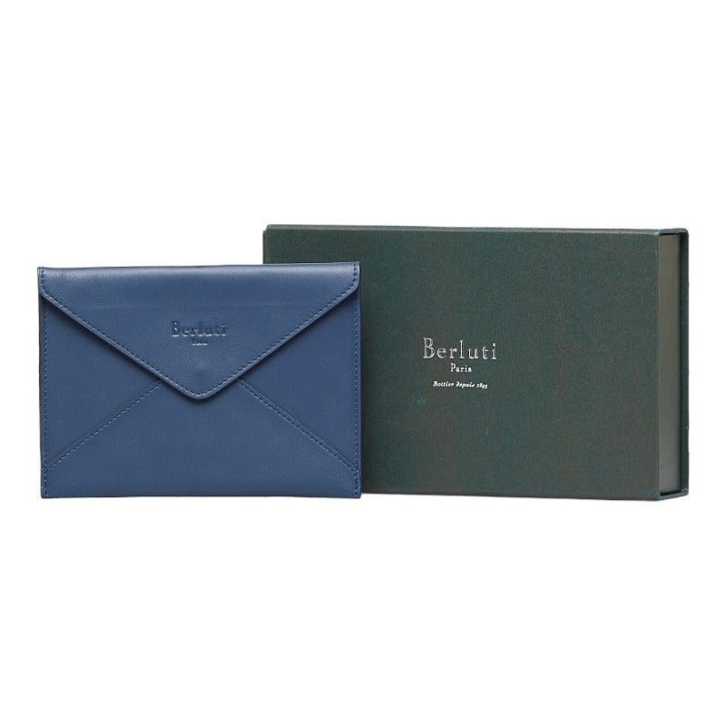 Berluti Leather Pouch Navy Ladies