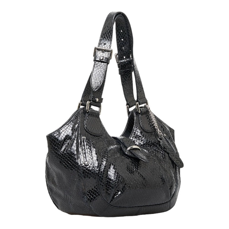 Celine Python Charm Patent Leather Handbag Shoulder Bag