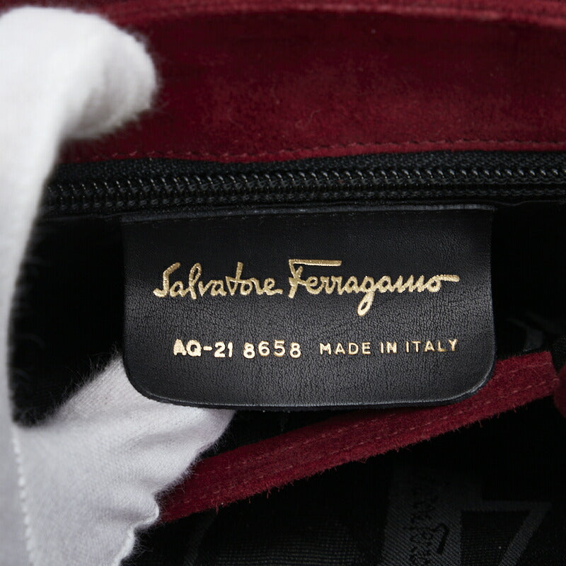 Salvatore Ferragamo Suede Gancini 2WAY Handbag