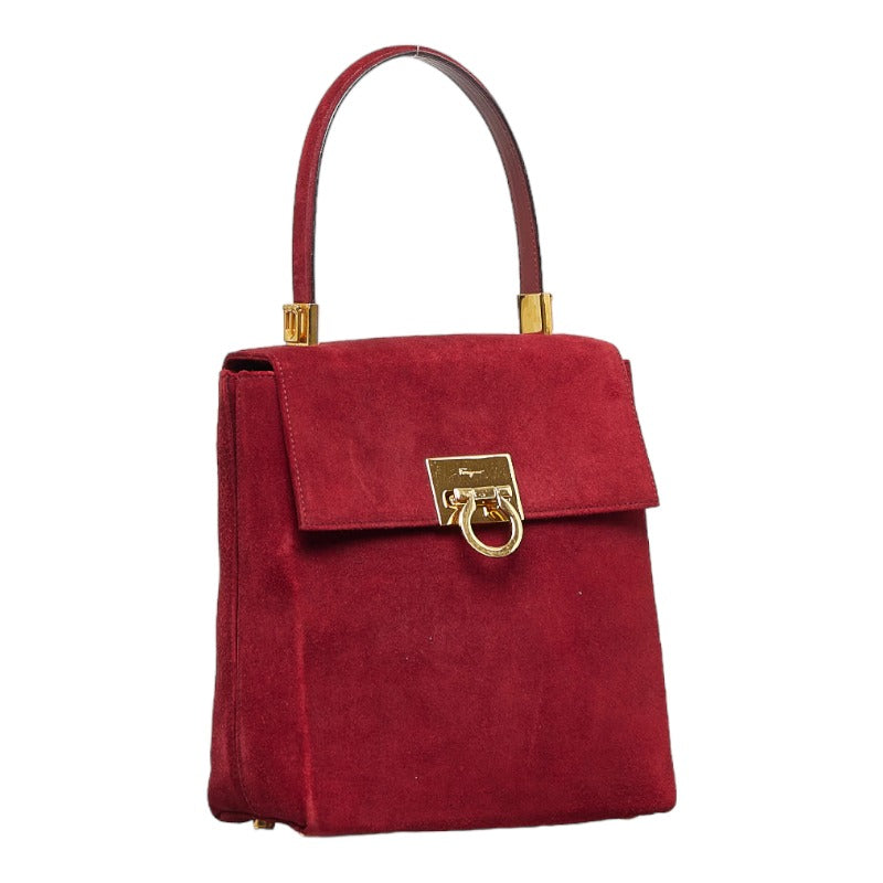 Salvatore Ferragamo Suede Gancini 2WAY Handbag