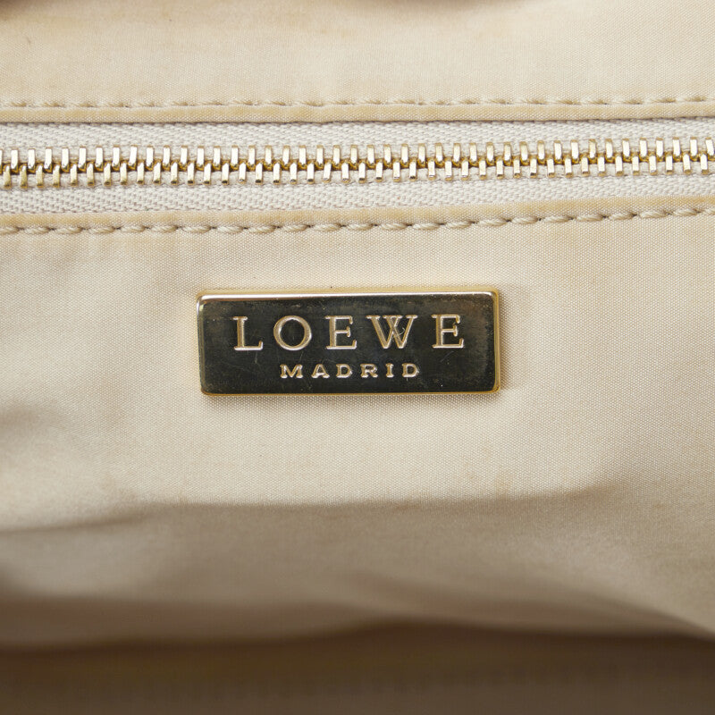 Loewe Amazona Croc-Embossed Leather Nylon Handbag