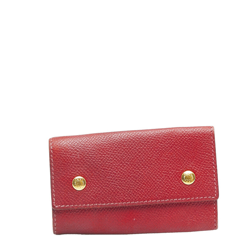 Hermes Leather Key Case Red in Good Condition