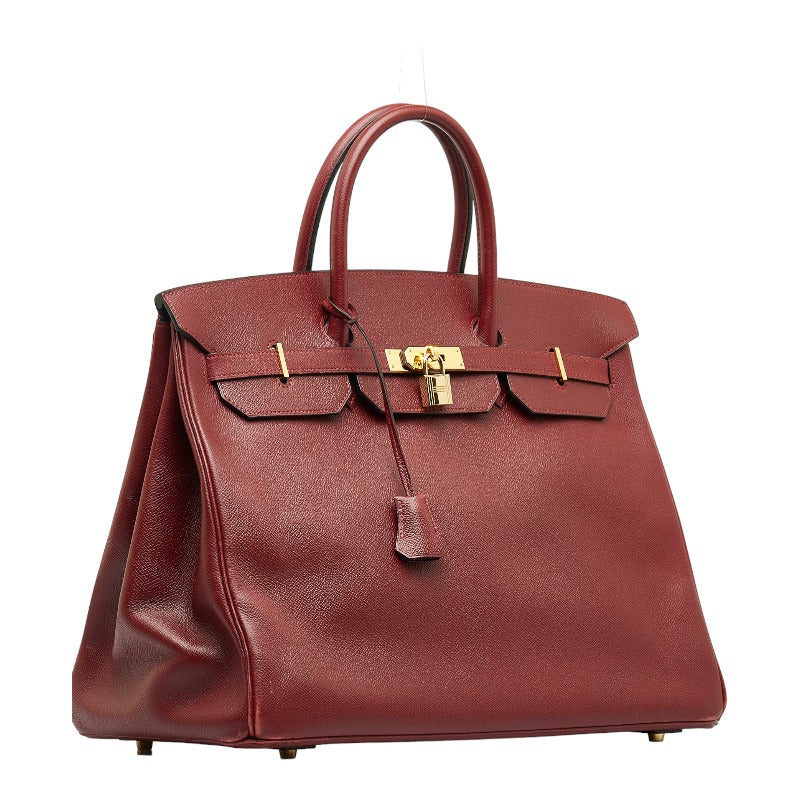 Hermes Courchevel Birkin 40 Leather Handbag in Fair condition