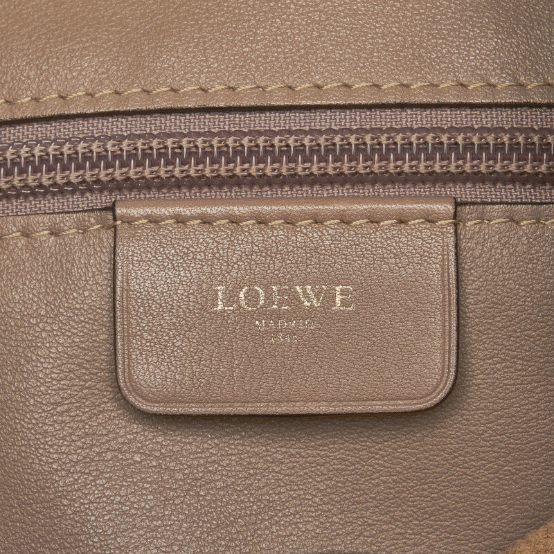 Loewe Leather Madrid Anagram Crossbody Bag Pink Gray