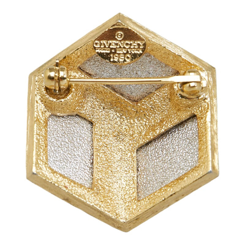 Givenchy Bicolor Square Metal Brooch