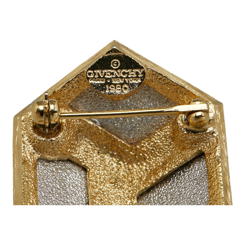 Givenchy Bicolor Square Metal Brooch