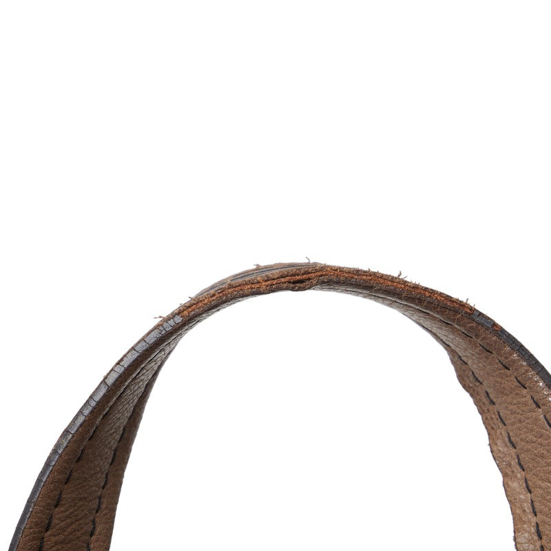 Loewe Anagram Leather Handbag Tote Brown