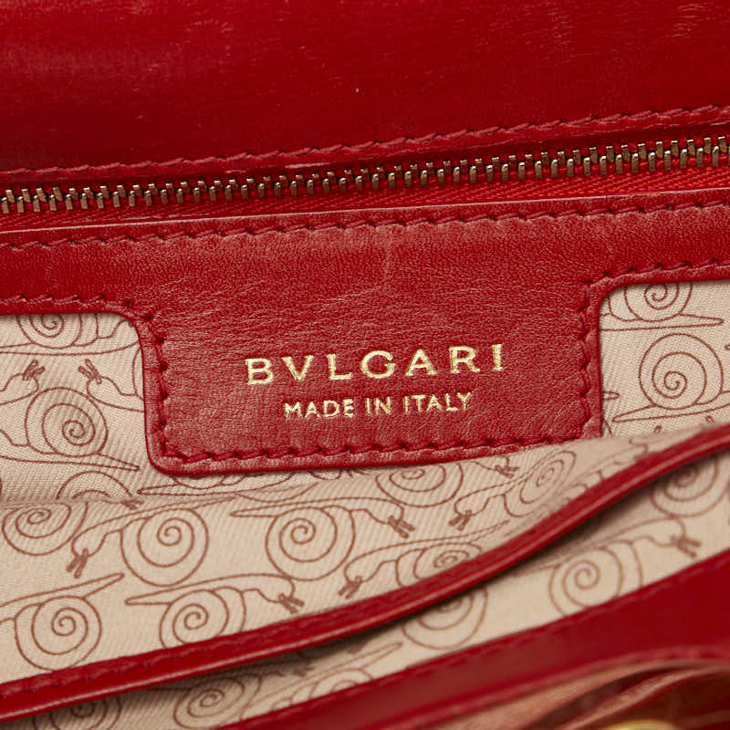 Bvlgari Isabella Rossellini Leather Handbag in Good Condition