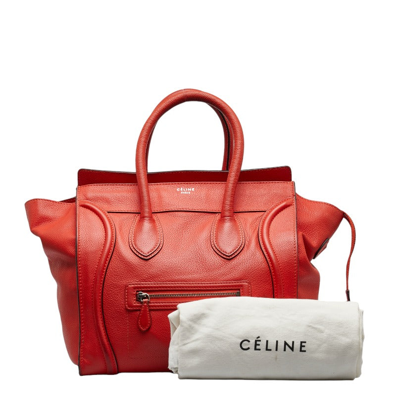 Celine Luggage Mini Shopper Leather Handbag 165213 in Good Condition