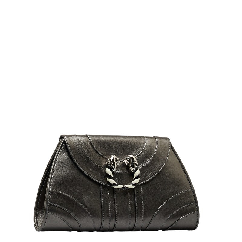 Leather Leoni Clutch Bag