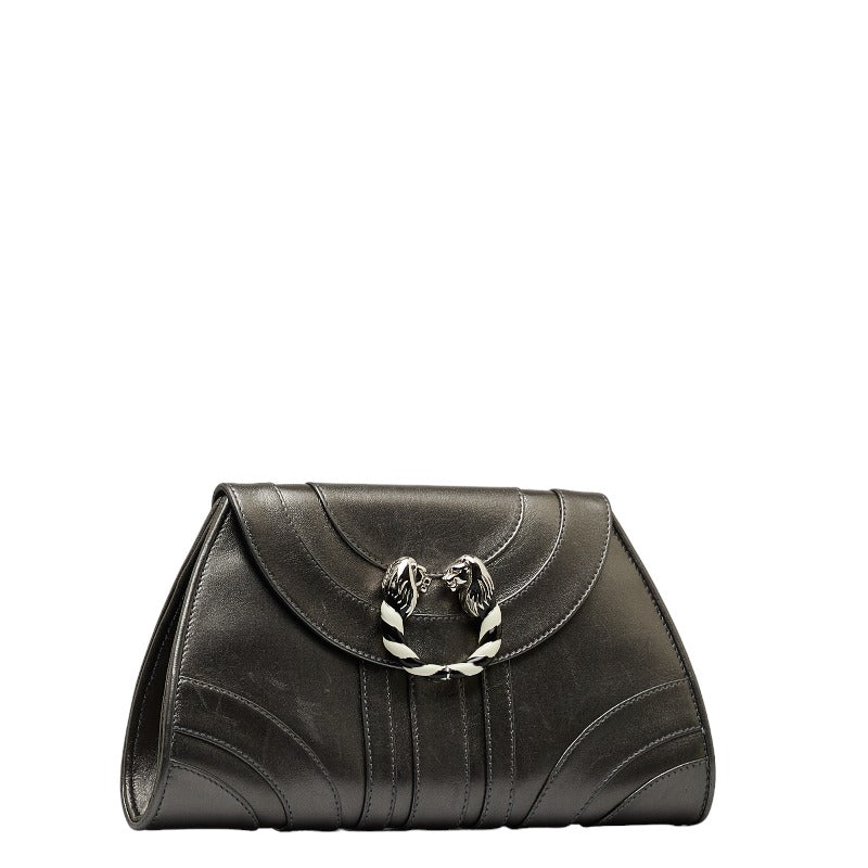 Bvlgari Leoni Leather Clutch Bag