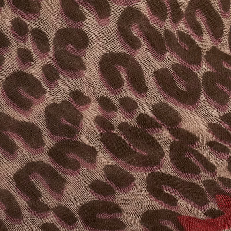 Louis Vuitton Leopard Logo Scarf M72449 in Very Good Condition