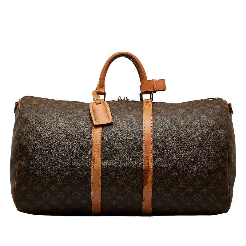 Louis Vuitton Monogram Keepall 55 Bandouliere Canvas Travel Bag M41414 in Good condition