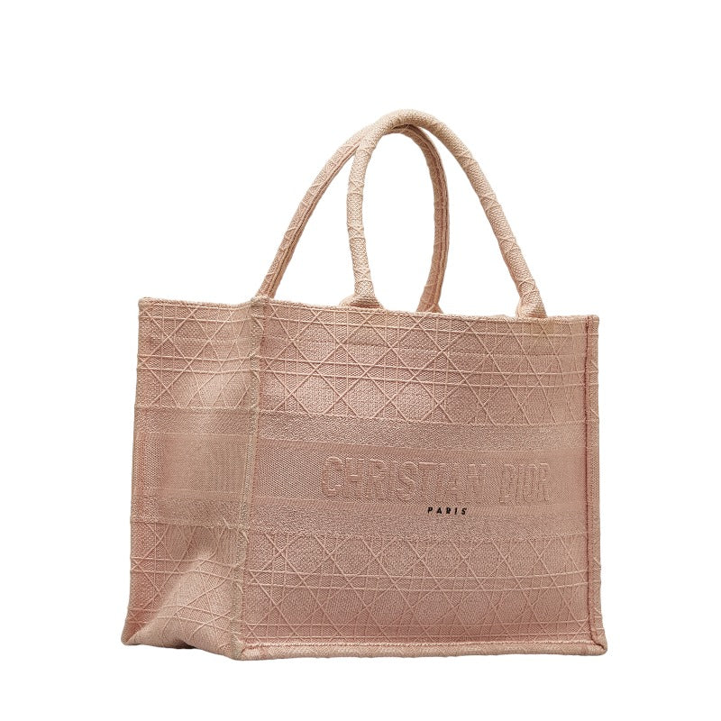 Dior Book Tote Pink Canvas Handbag