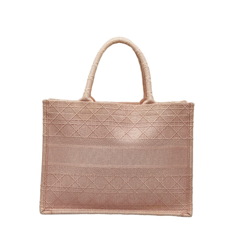 Dior Book Tote Pink Canvas Handbag