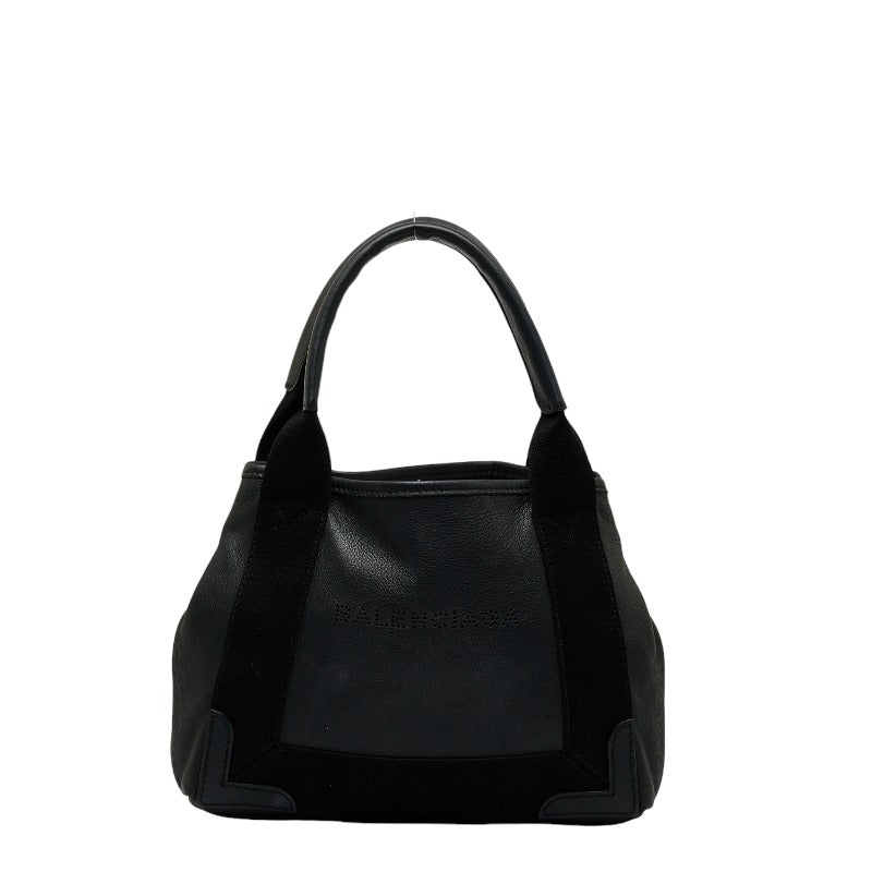 Balenciaga Leather Navy Cabas Leather Handbag 390346.0 in Good condition