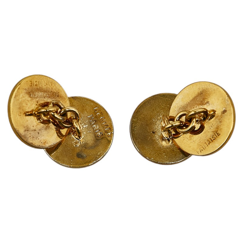 Hermes Gold Plated Cufflinks in Very Good Condition