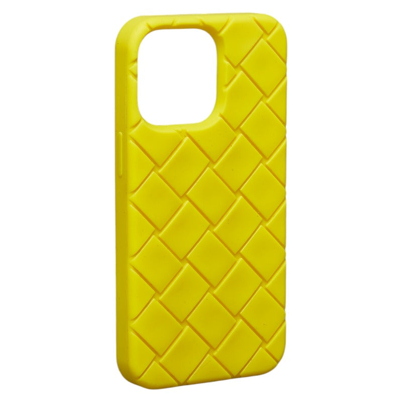 Bottega Veneta Intrecciato Rubber iPhone 13 Pro Case Yellow