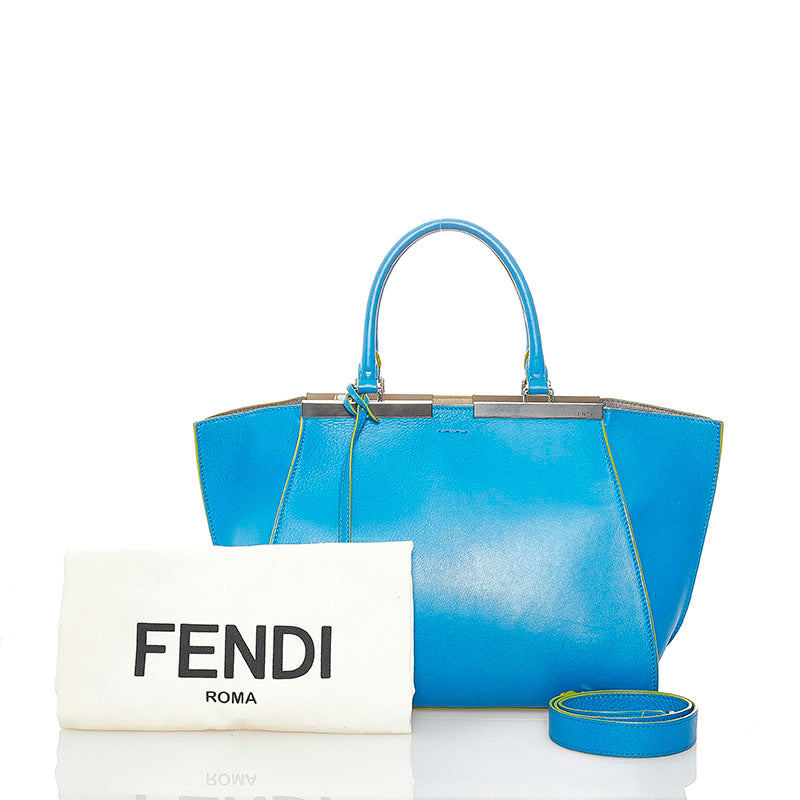 Fendi Leather Trois-Jours Handbag 8BH279 in Good Condition